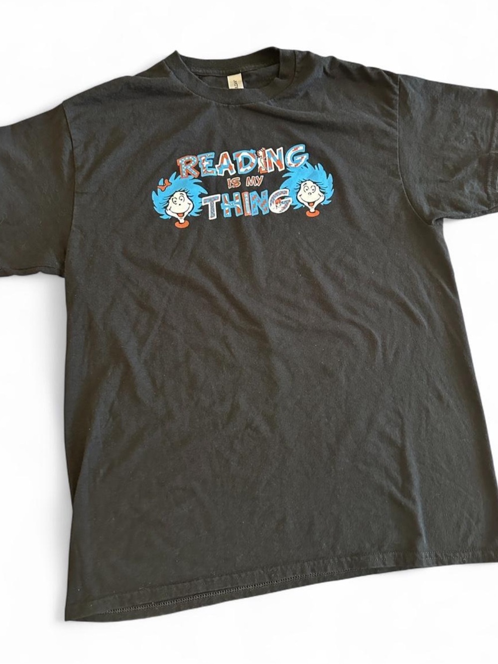 Dr Seuss Reading Is My Thing Graphic Tee Large